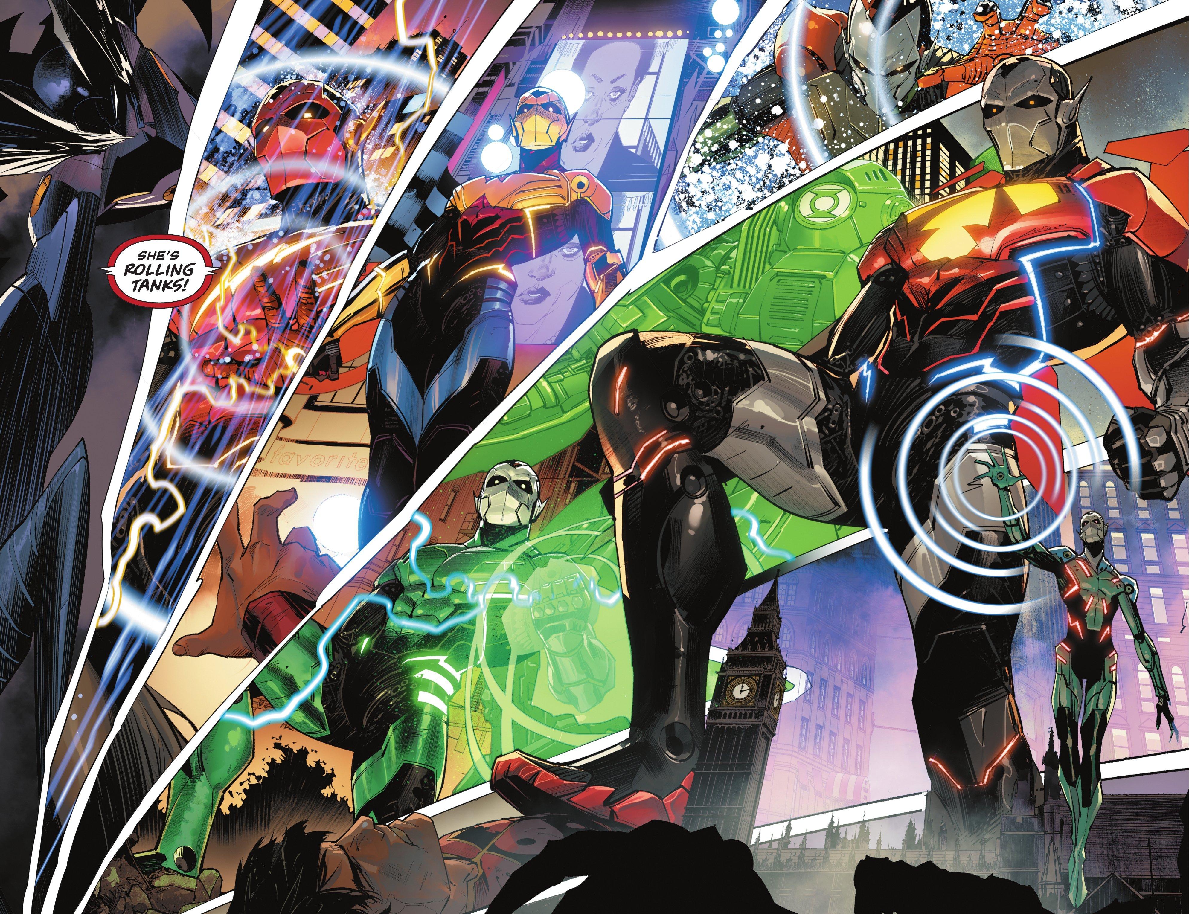 Amanda Waller deploys Task Force VII to de-power the world's metahumans in Absolute Power Vol. 1 #1 (2024), DC. Words by Mark Waid, art by Dan Mora, Alejandro Sánchez, and Ariana Maher.