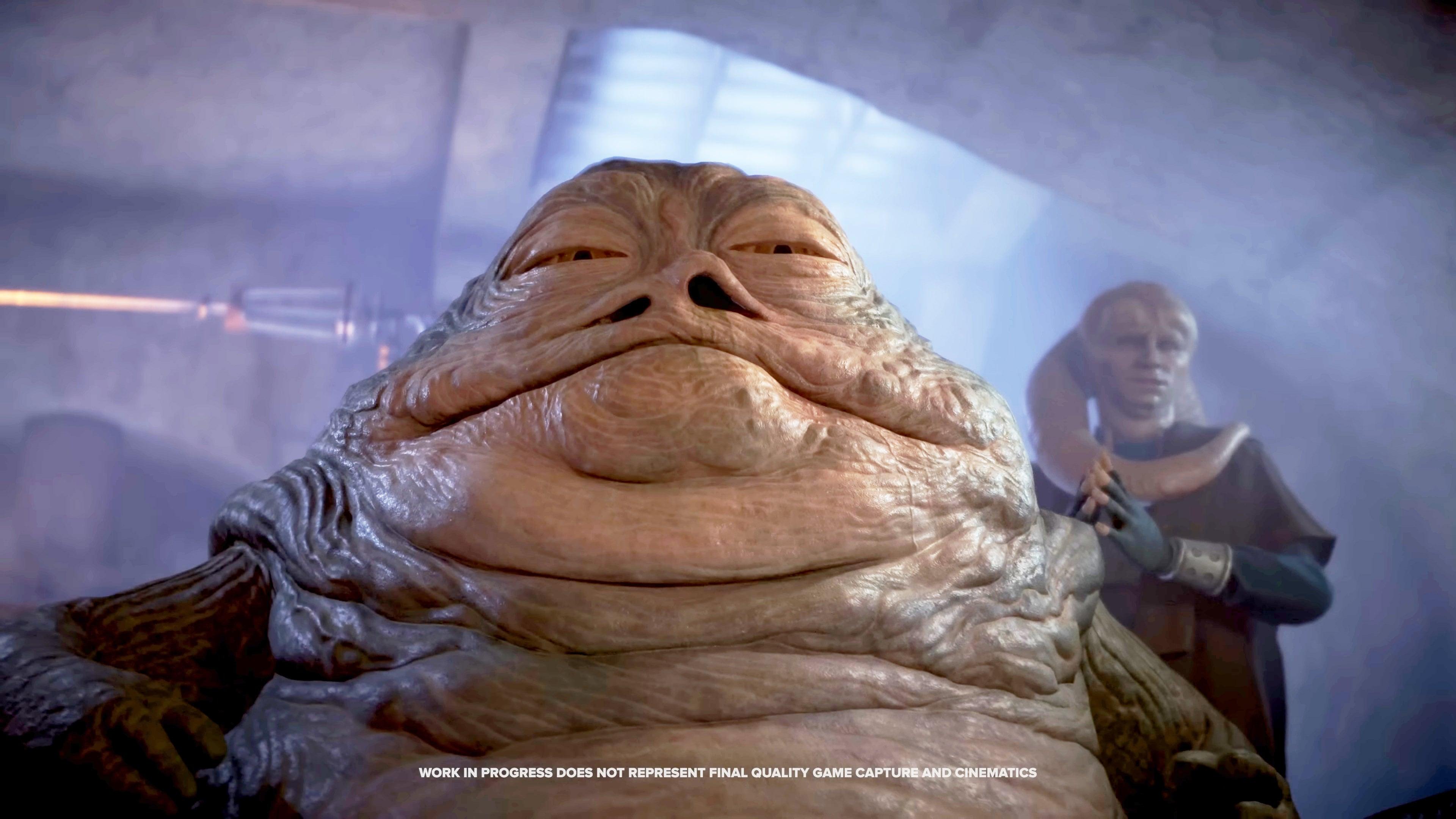 Jabba the Hutt would have words with Kay Vess (Humberly González) in Star Wars Outlaws (2024), Ubisoft