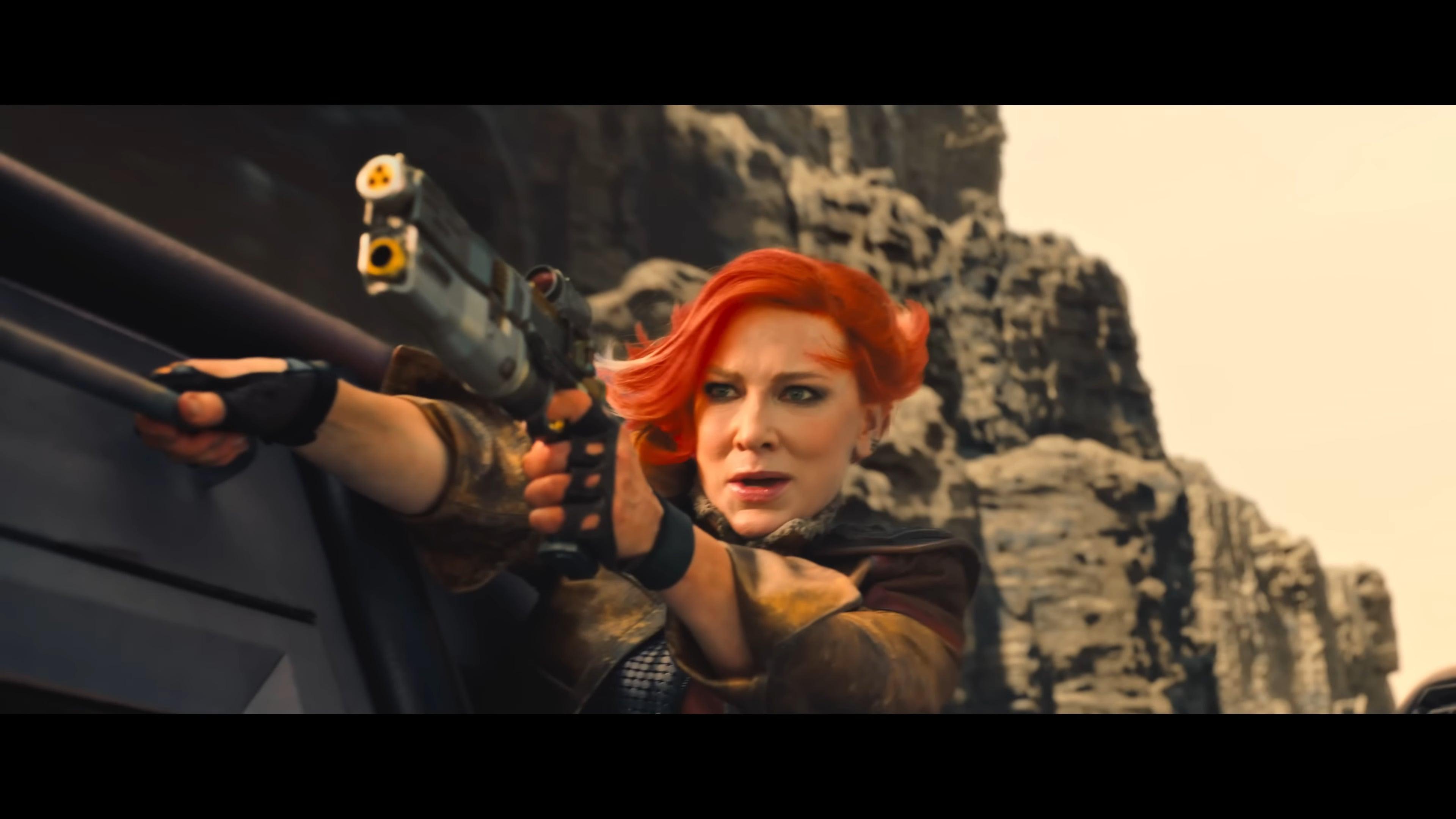 Lillith (Cate Blanchett) locks and loads in Borderlands (2024), Lionsgate