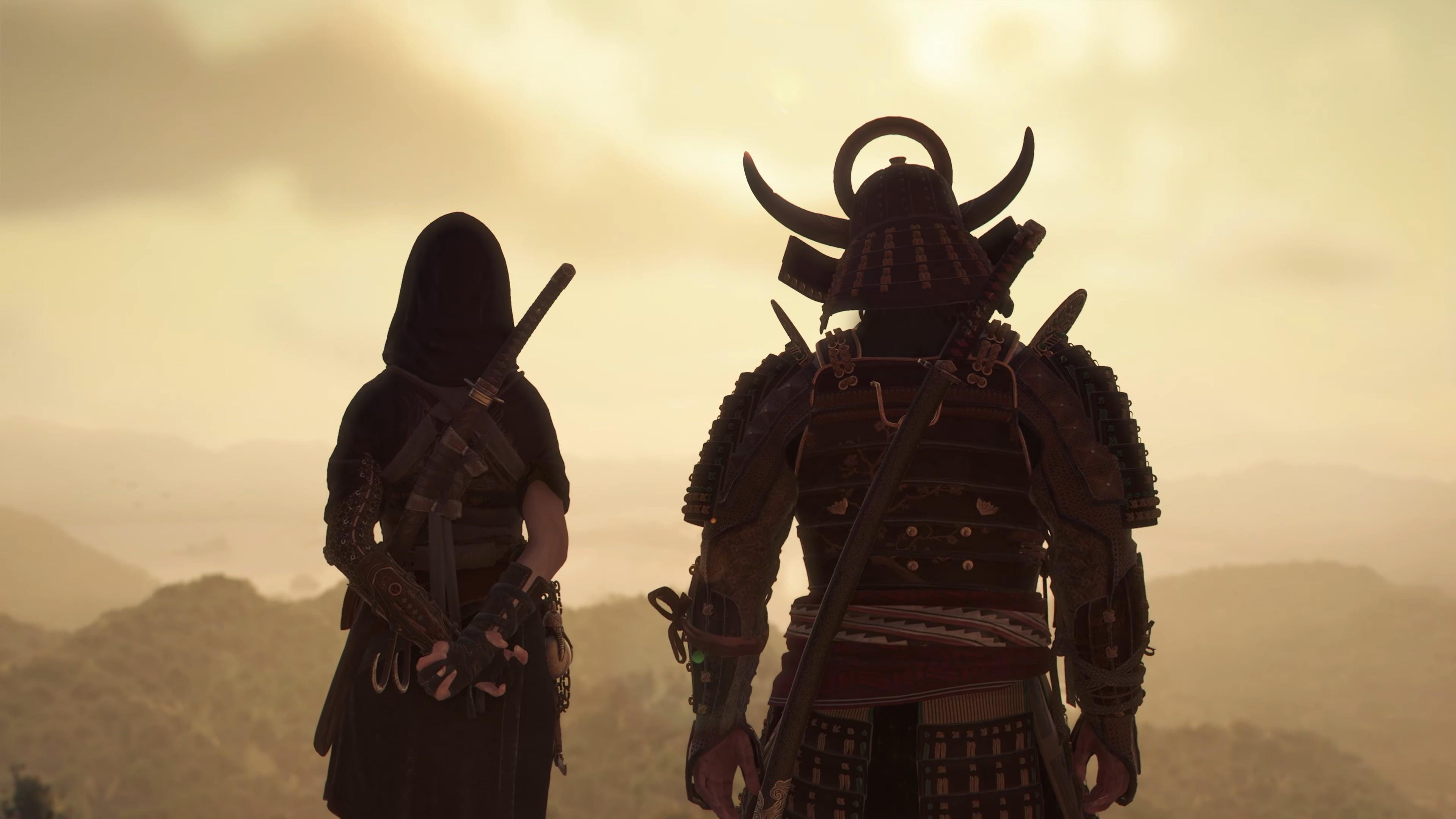 Yasuke (TBA) and Naoe (TBA) look to the future in Assassin's Creed Shadows (2024), Ubisoft