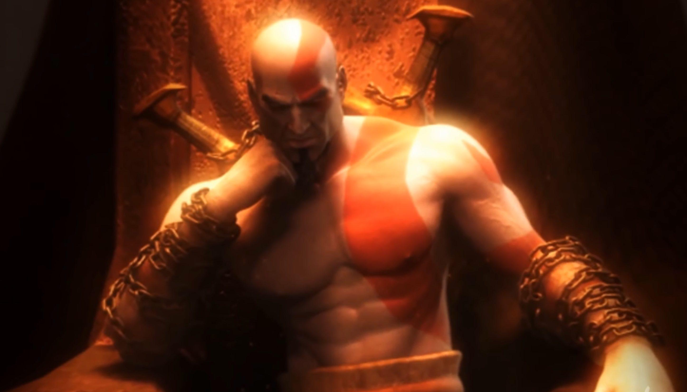 Kratos (TC Carson) is crowned as the actual God of War in God of War (2005), Sony Santa Monica Studios