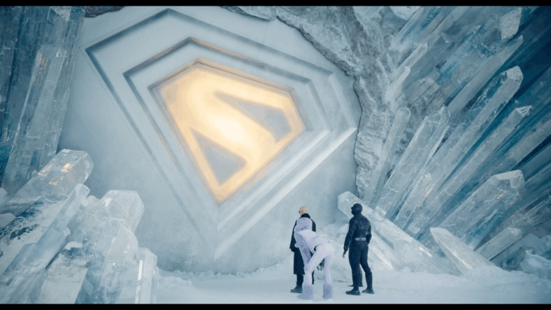 Lex Luthor (Nicholas Hoult), Eve Teschmacher (Sara Sampaio), and Ultraman (TBA) gain access to the Fortress of Solitude in Superman (2025), DC Studios
