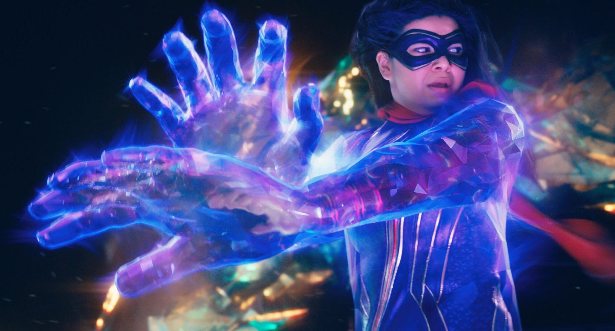 Ms. Marvel (Iman Vellani) catches an airborne truck in Ms. Marvel Season 1 Episode 6 "No Normal" (2022), Marvel Entertainment