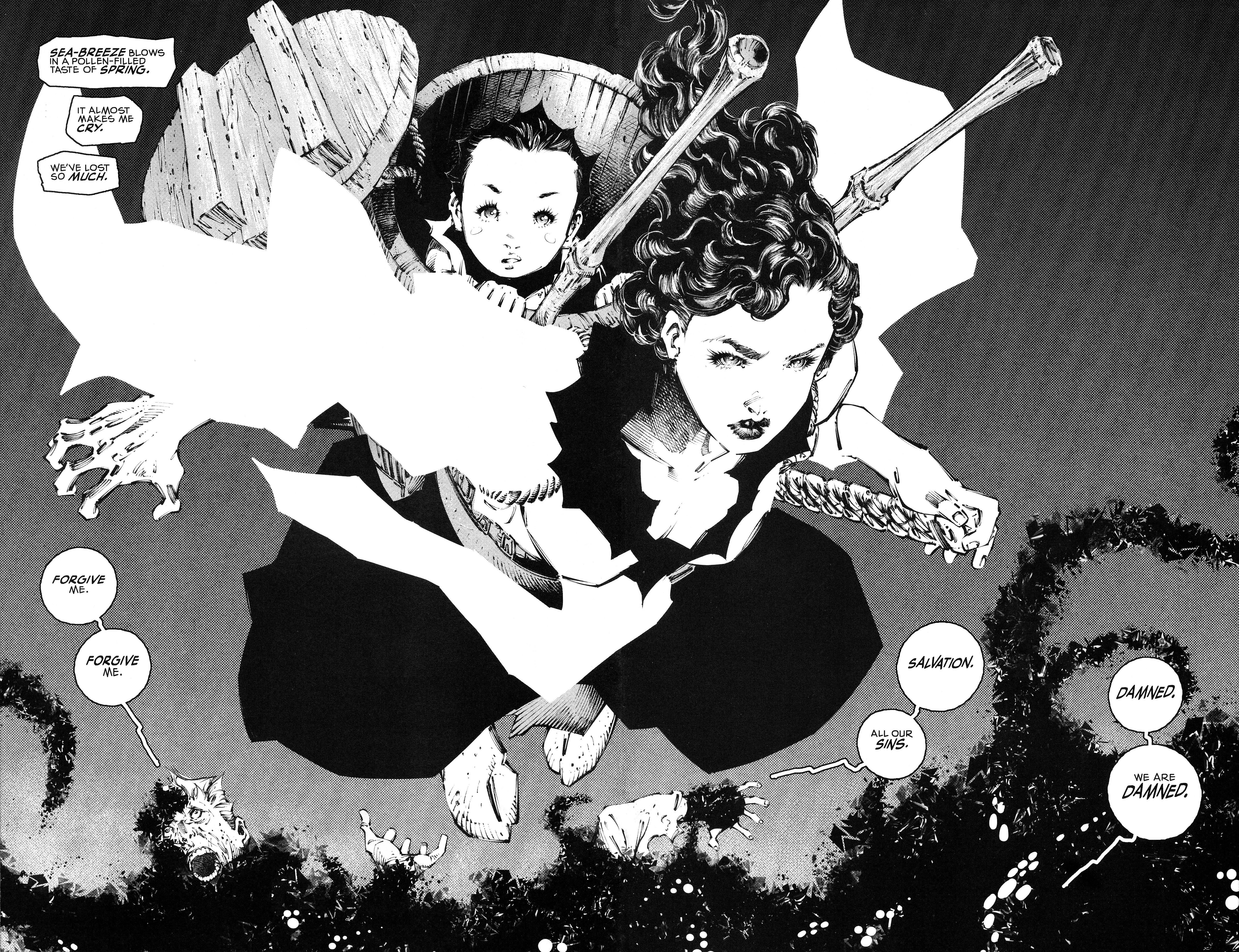 Ronin: Book II Issue #1 (2023), Frank Miller Presents. Words by Frank Miller. Art by Frank Miller, Phillip Tan, and Daniel Henriques