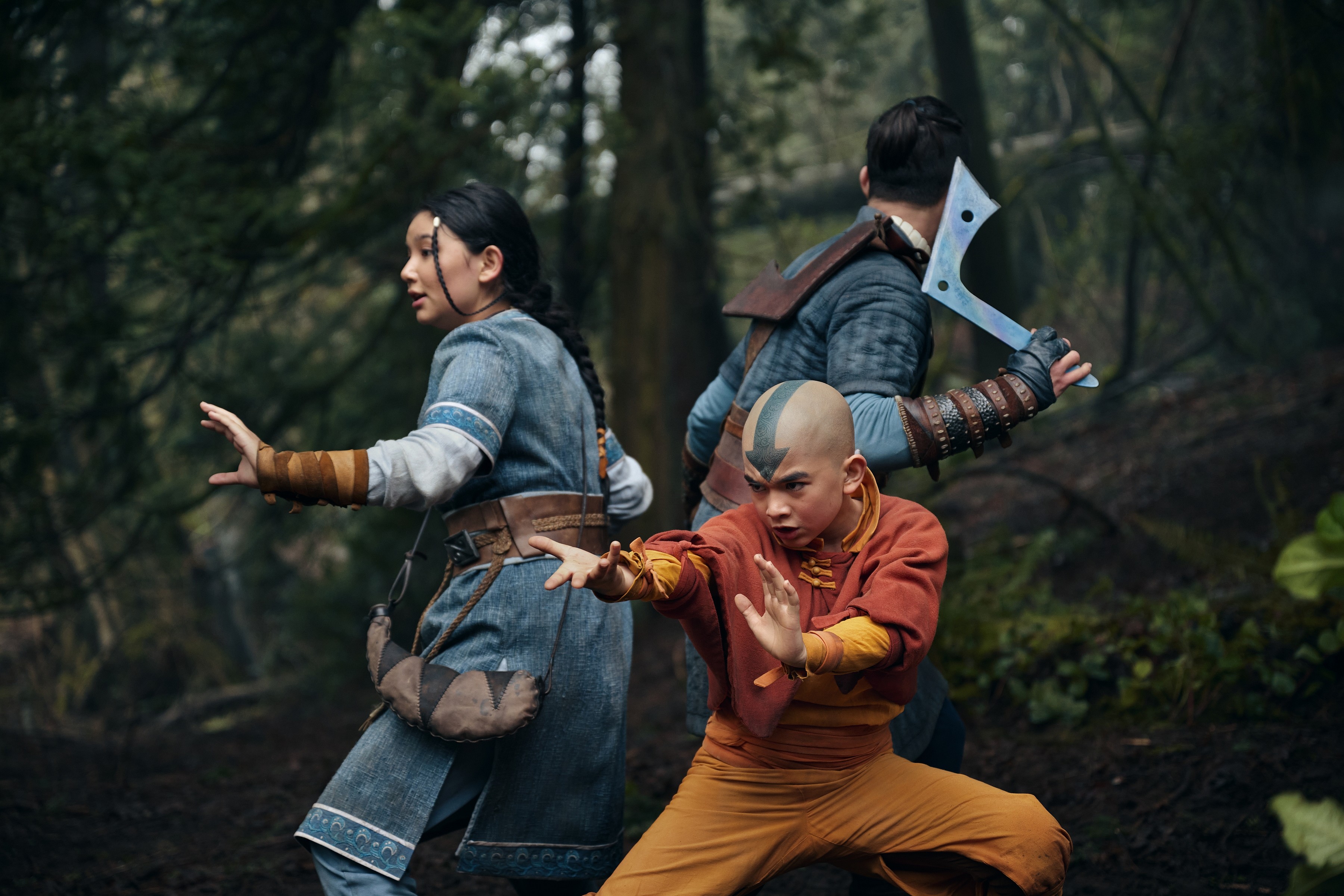 The Gaang takes on all challengers in Season 1 of Avatar: The Last Airbender. Cr. Courtesy of Netflix © 2023