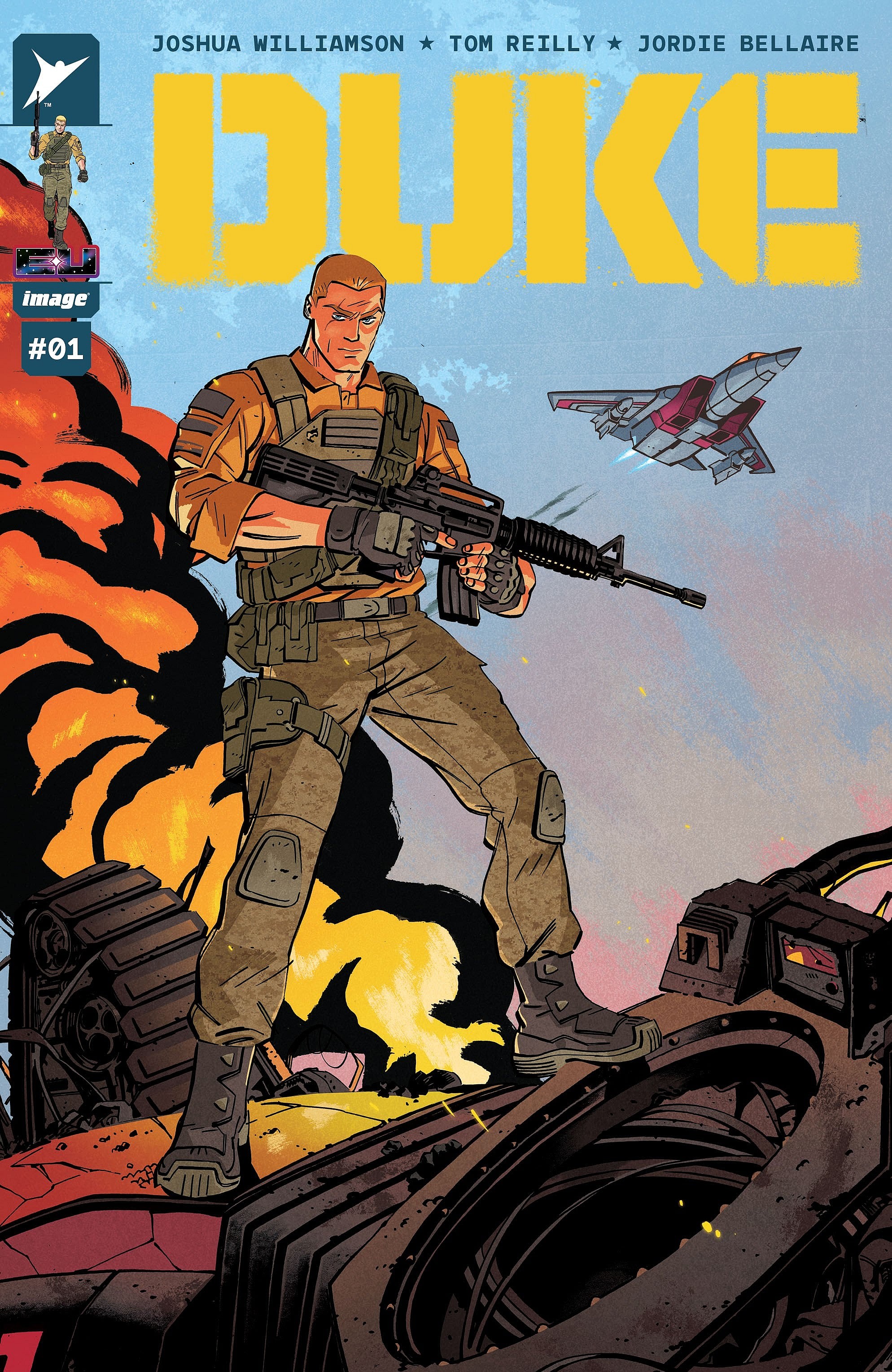 Duke Volume # 1 (2023), Image Comics. Words by Joshua Williamson. Art by Tom Reilly and Jordie Bellaire.