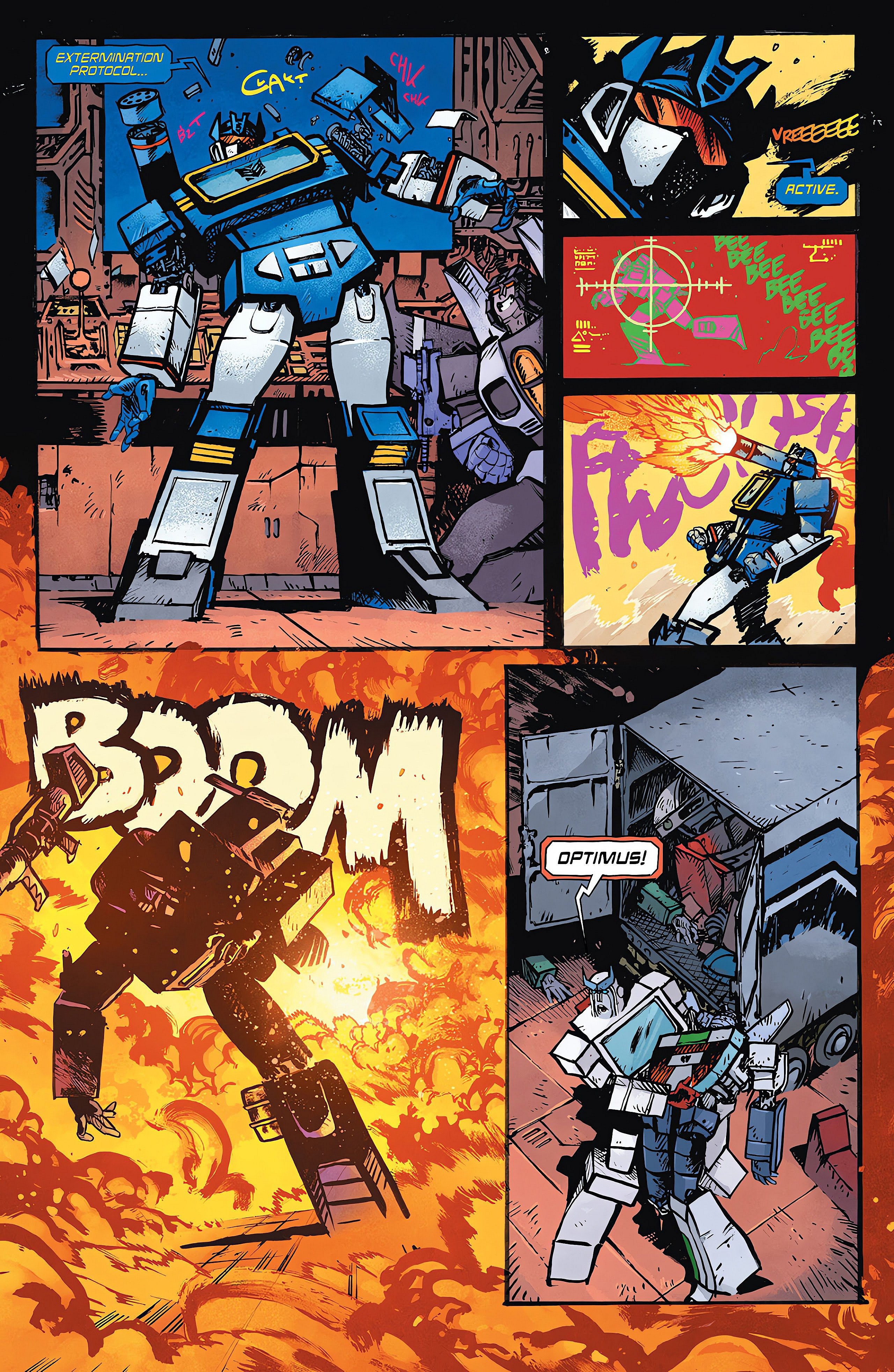 Transformers Issue #1 (2023), Skybound Entertainment. Words by Daniel Warren Johnson. Art by Daniel Warren Johnson and Mike Spicer.