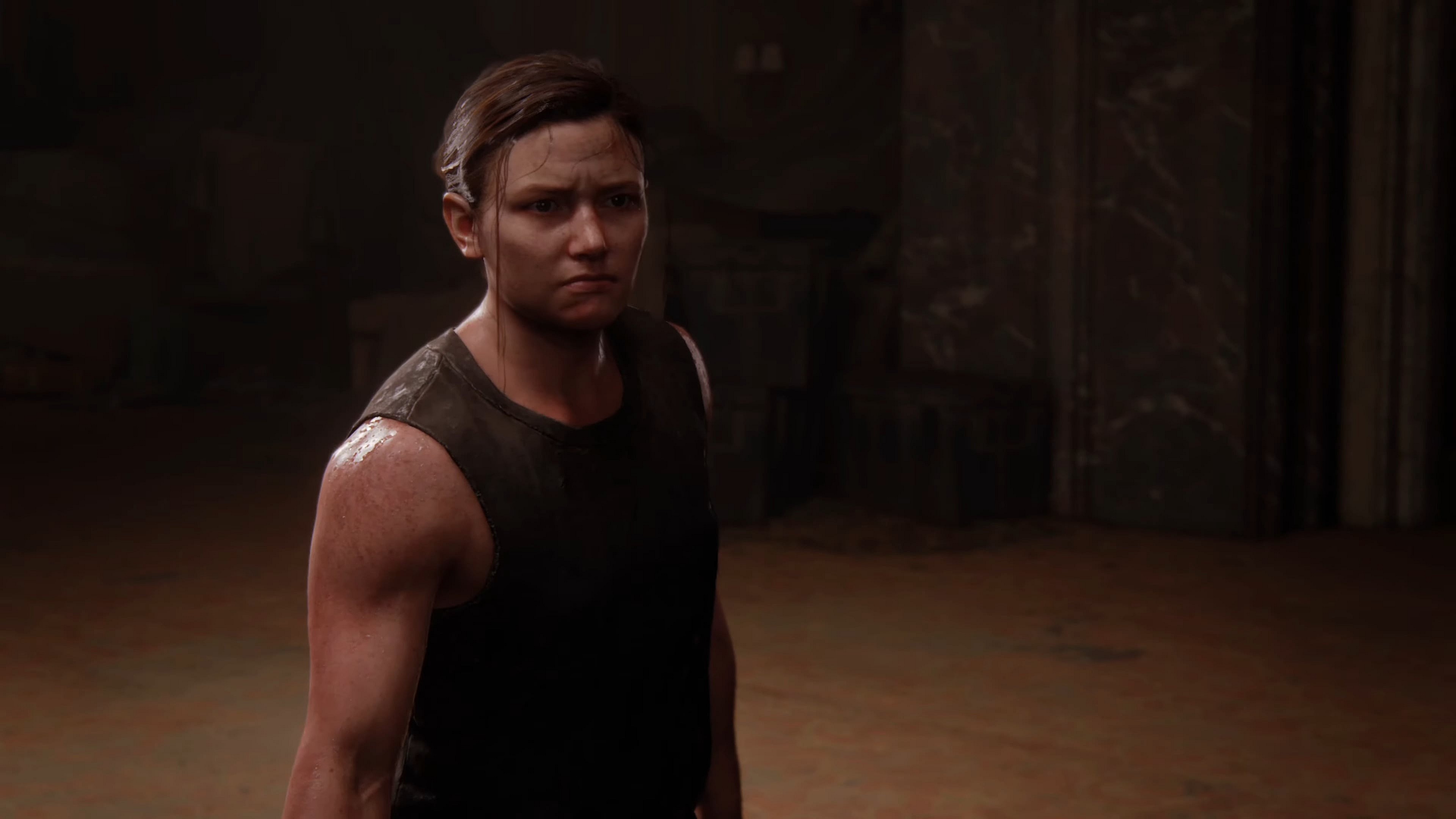 Abby (Laura Bailey) prepares for a one-on-one duel with Ellie (Ashley Johnson) in The Last of Us Part II (2020), Naughty Dog