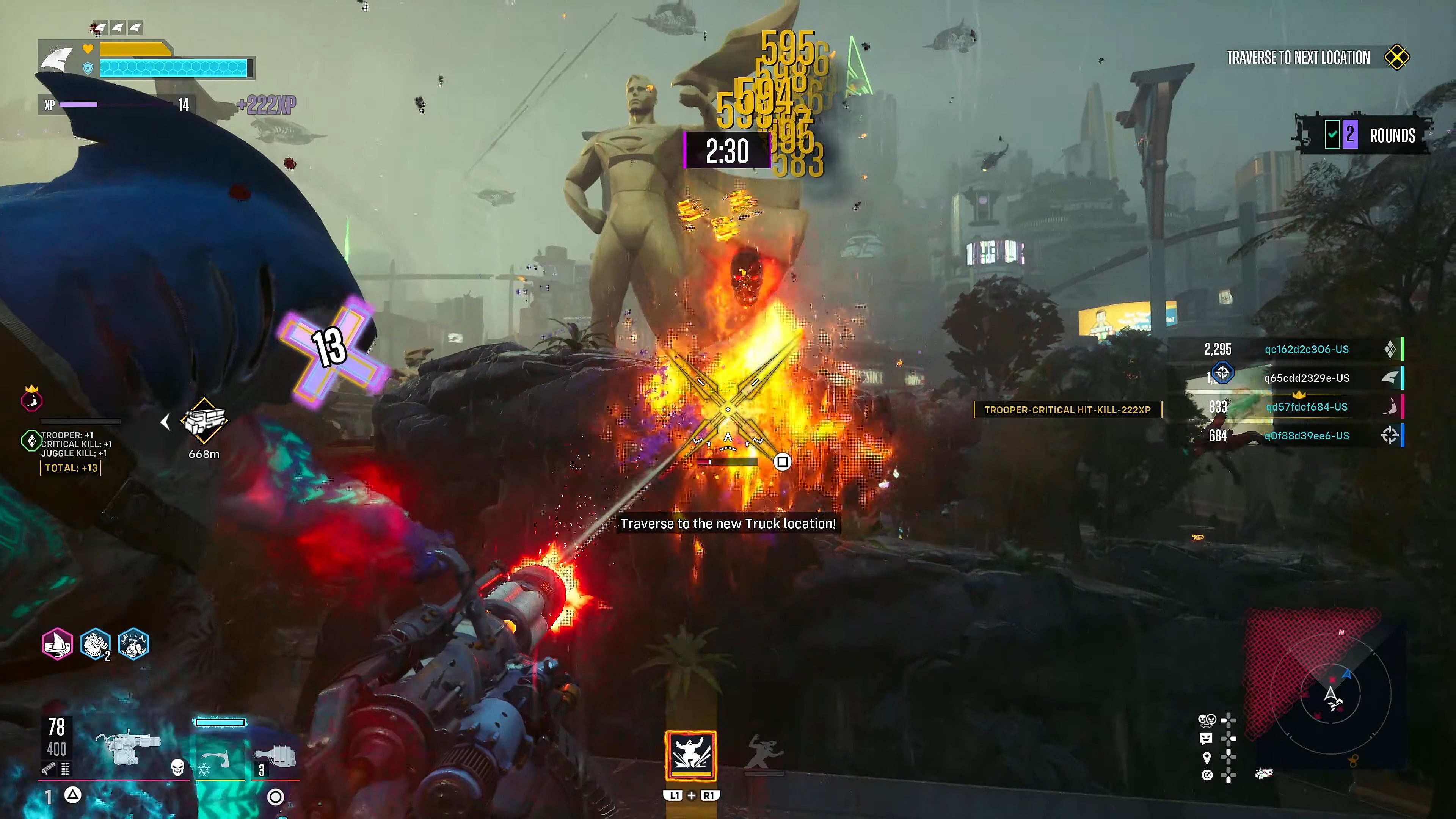 King Shark (Joe Seanoa) faces down a live-service mess of a UI in Suicide Squad: Kill the Justice League (2024), Rocksteady Games