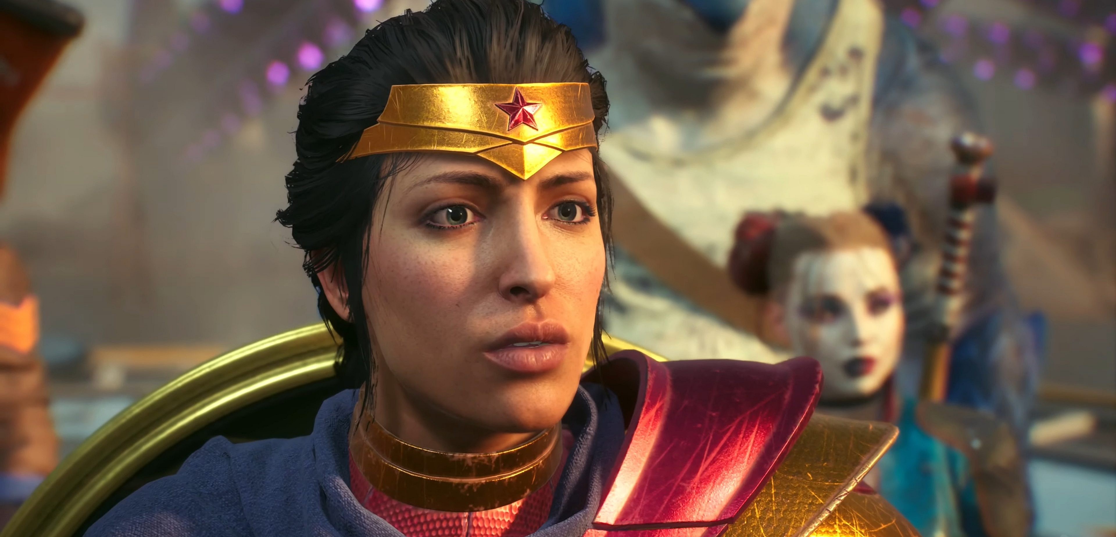 Wonder Woman (Susan Eisenberg) finds herself unwillingly allying with the titular team in Suicide Squad: Kill the Justice League (2024), Rocksteady Studios