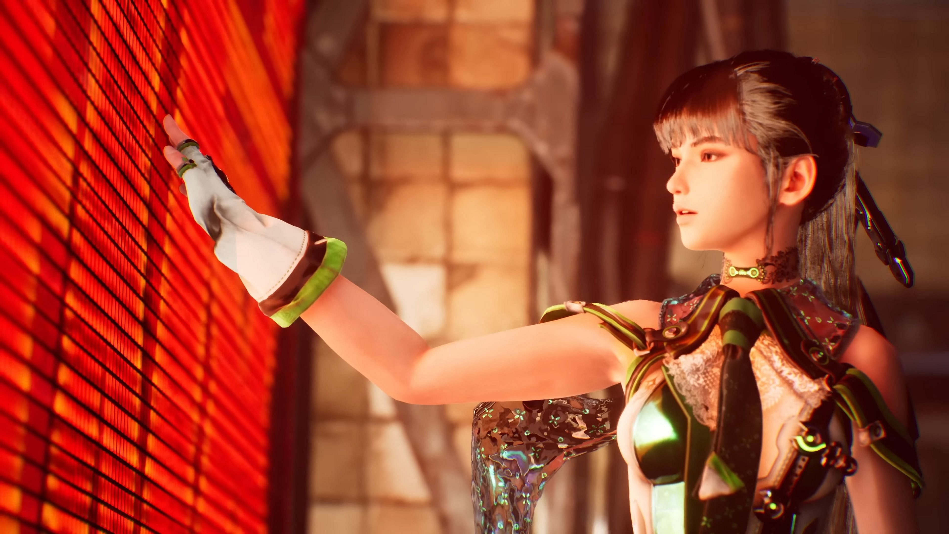 Eve (TBA) comes upon the ruins of a human settlement in Stellar Blade (2024), Shift Up