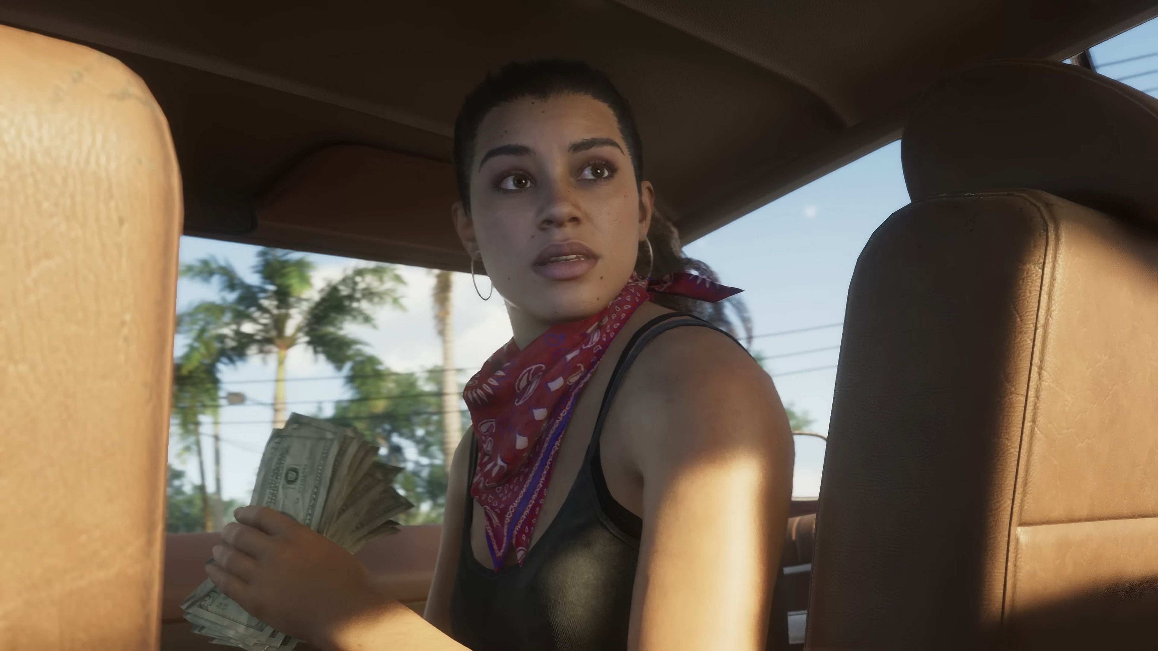 Lucia (TBA) watches for the cops in Grand Theft Auto VI (2025), Rockstar Studios