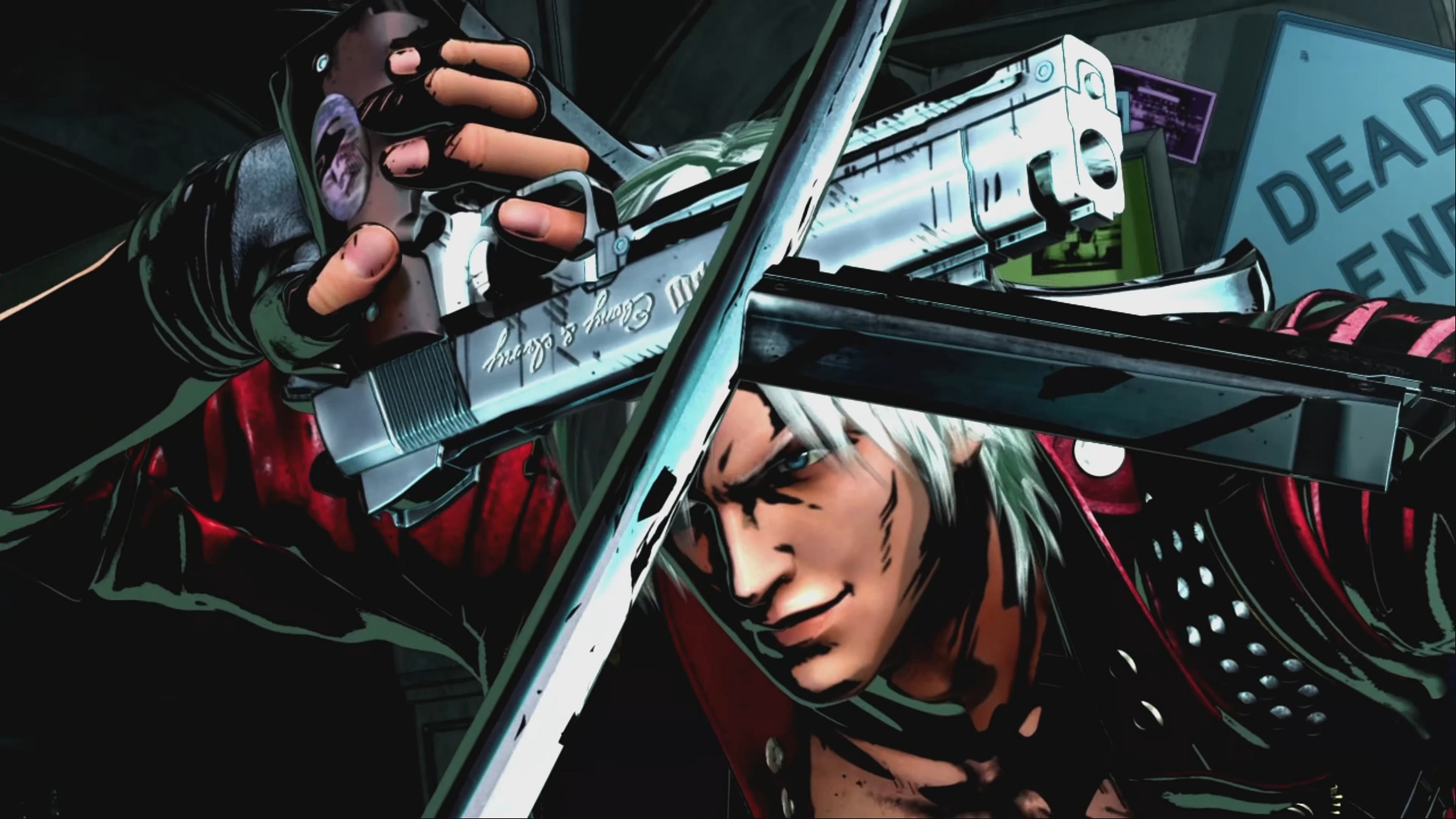 Dante (Reuben Langdon) dances with Deadpool (Nolan North) in Marvel vs. Capcom 3: Fate of Two Worlds (2011), Capcom