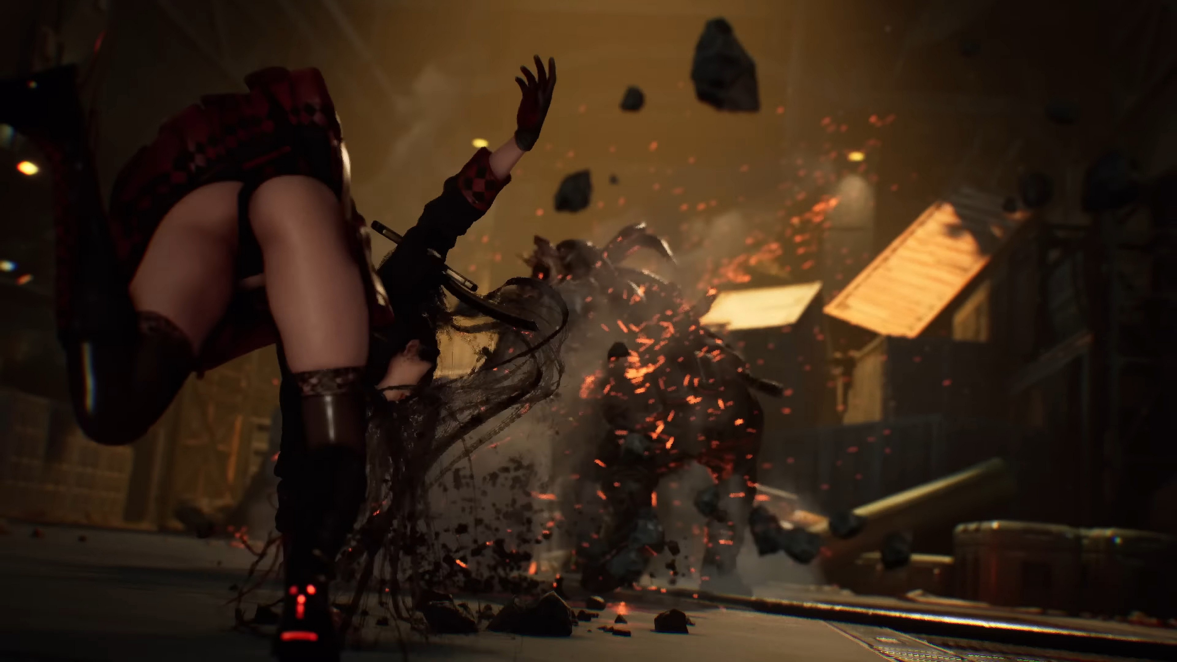 Eve (TBA) dodges a Naytiba's attack in Stellar Blade (2024), Shift Up