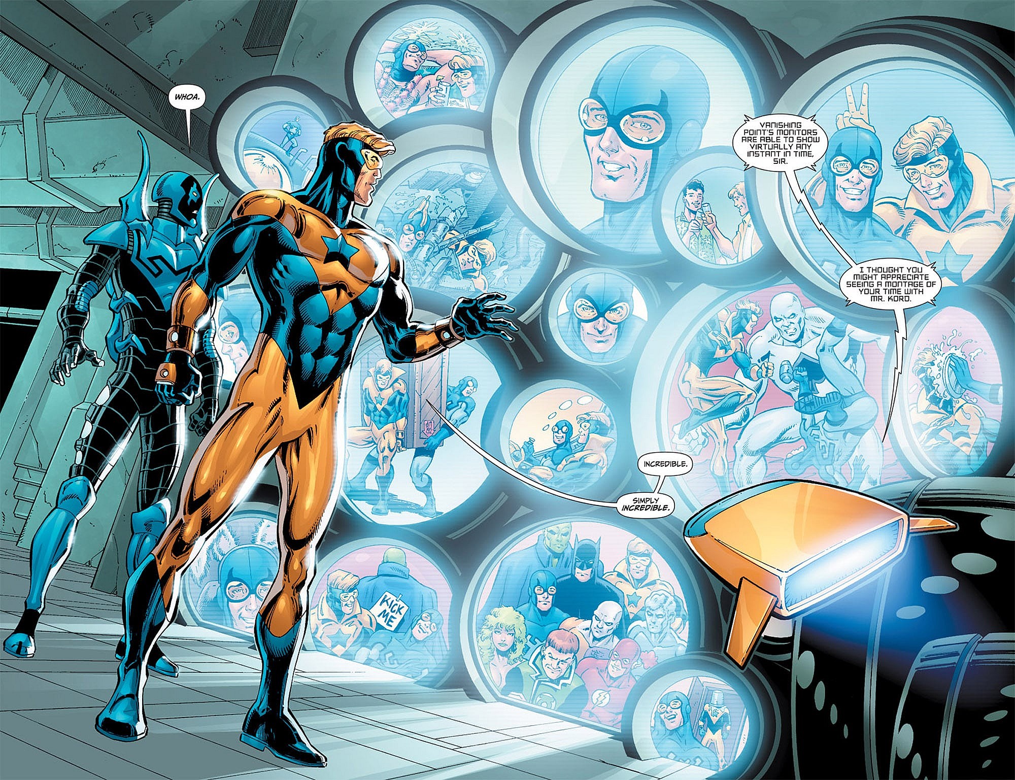 Booster Gold and Jamie Reyes reflect on Ted Kord