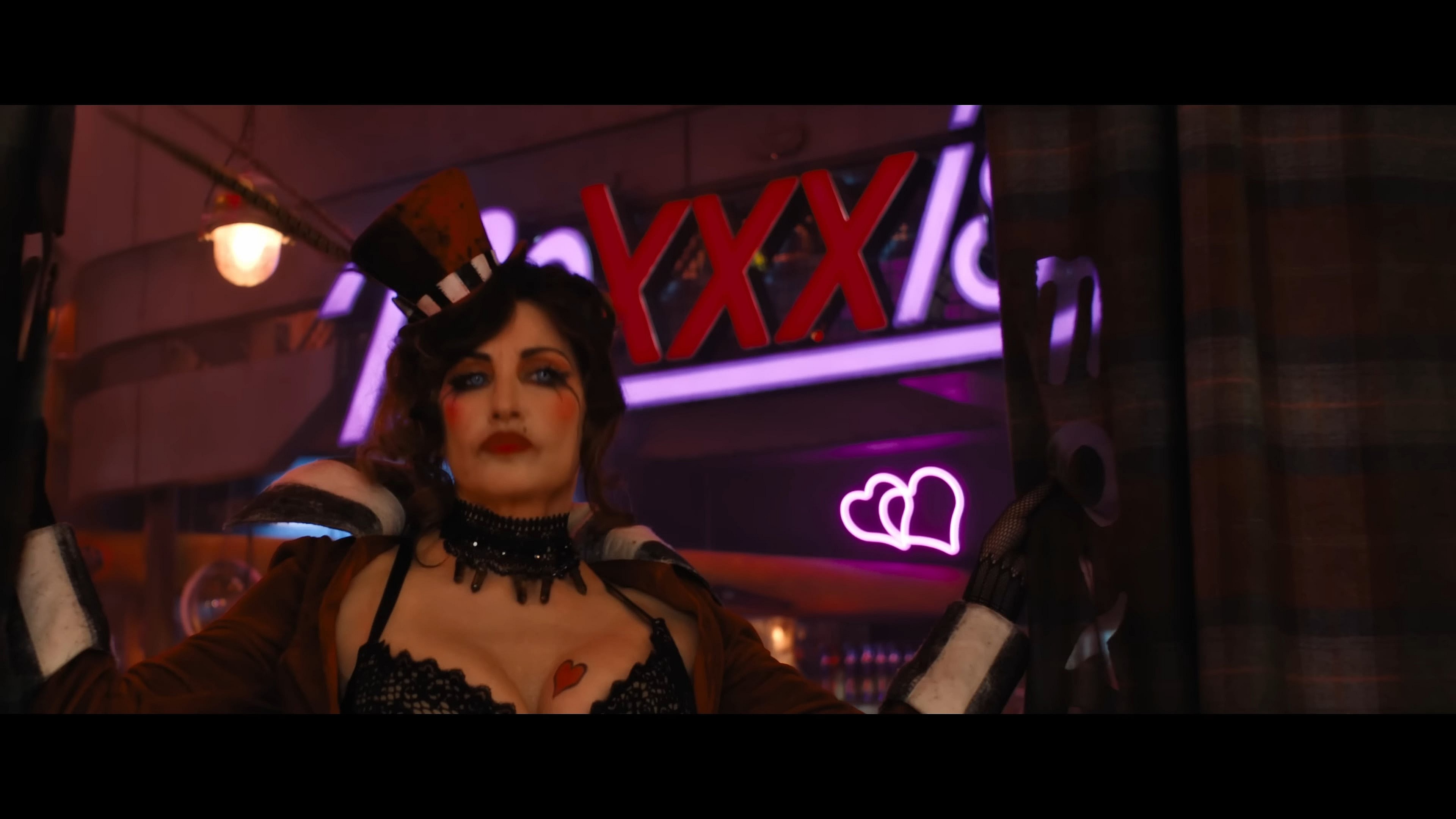 Mad Moxxi (Gina Gershon) is ready to put on a show in Borderlands (2024), Lionsgate