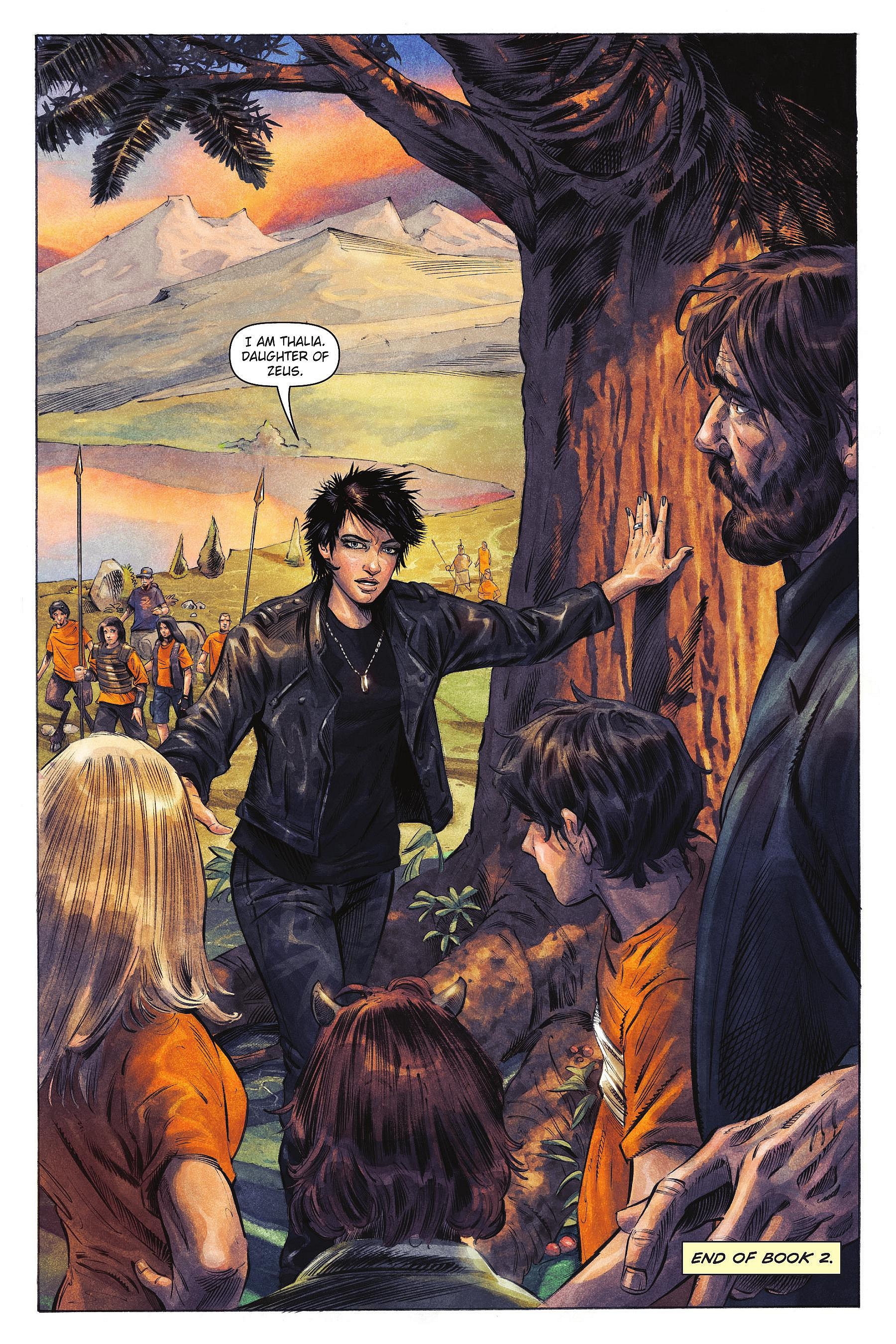 Thalia Grace is revived in Percy Jackson & The Olympians - The Sea of Monsters: The Graphic Novel (2013), Hyperion Books. Words by Rick Riordan and Robert Venditti, art by Attila Futaki and Tamás Gáspár.