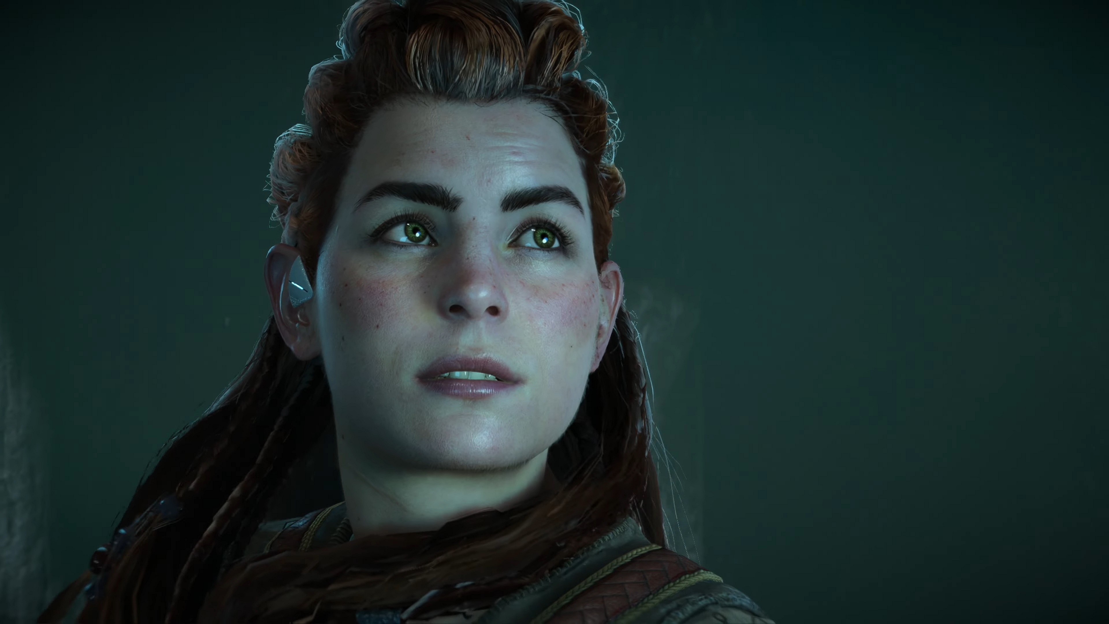 Aloy (Ashly Burch) makes a discovery in Horizon Zero Dawn Remastered (2024), Guerilla Games