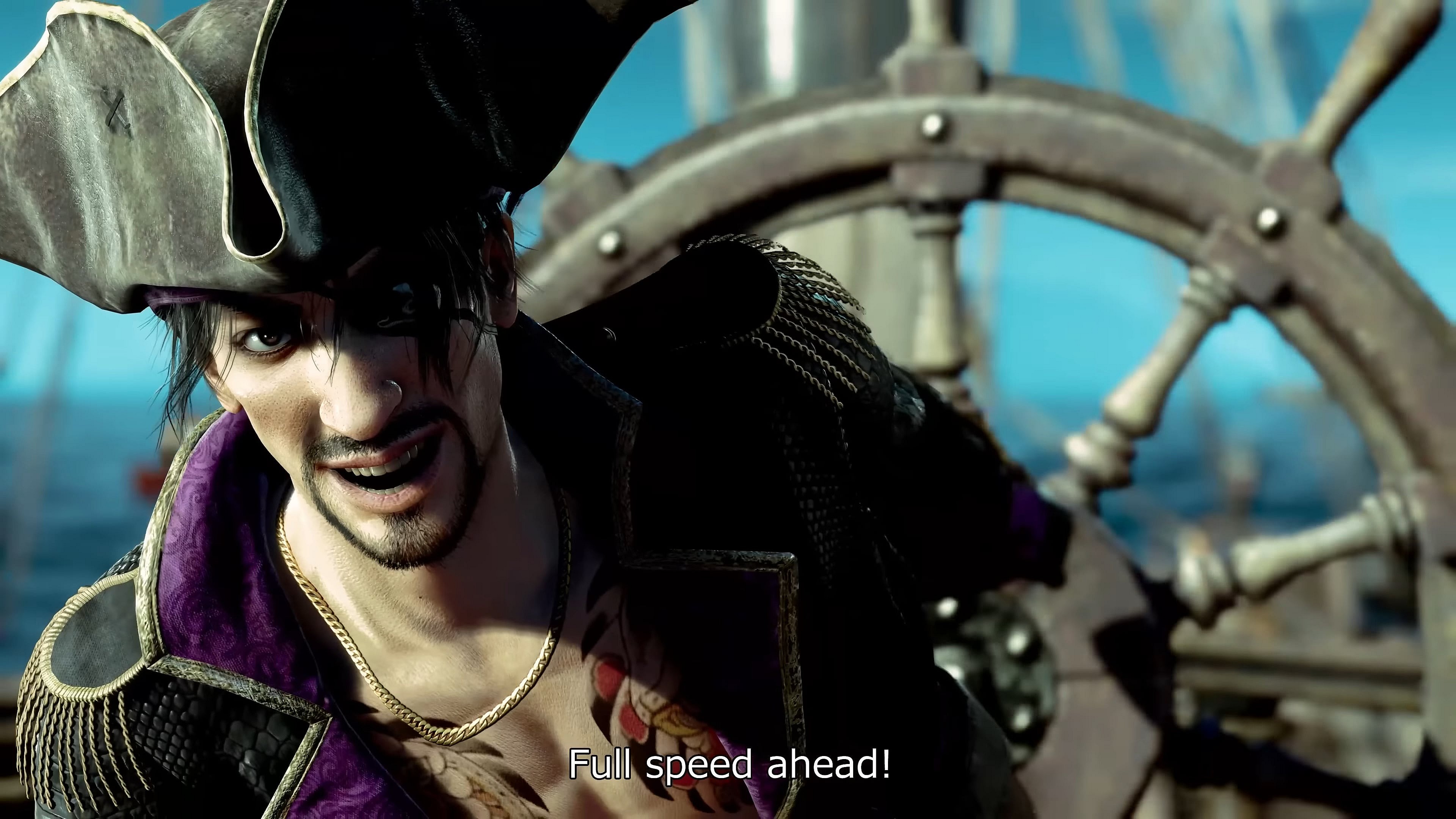 Goro Majima (Hidenari Ugaki) is ready to make his enemies walk the plank in Like A Dragon: Pirate Yakuza in Hawaii (2025), SEGA