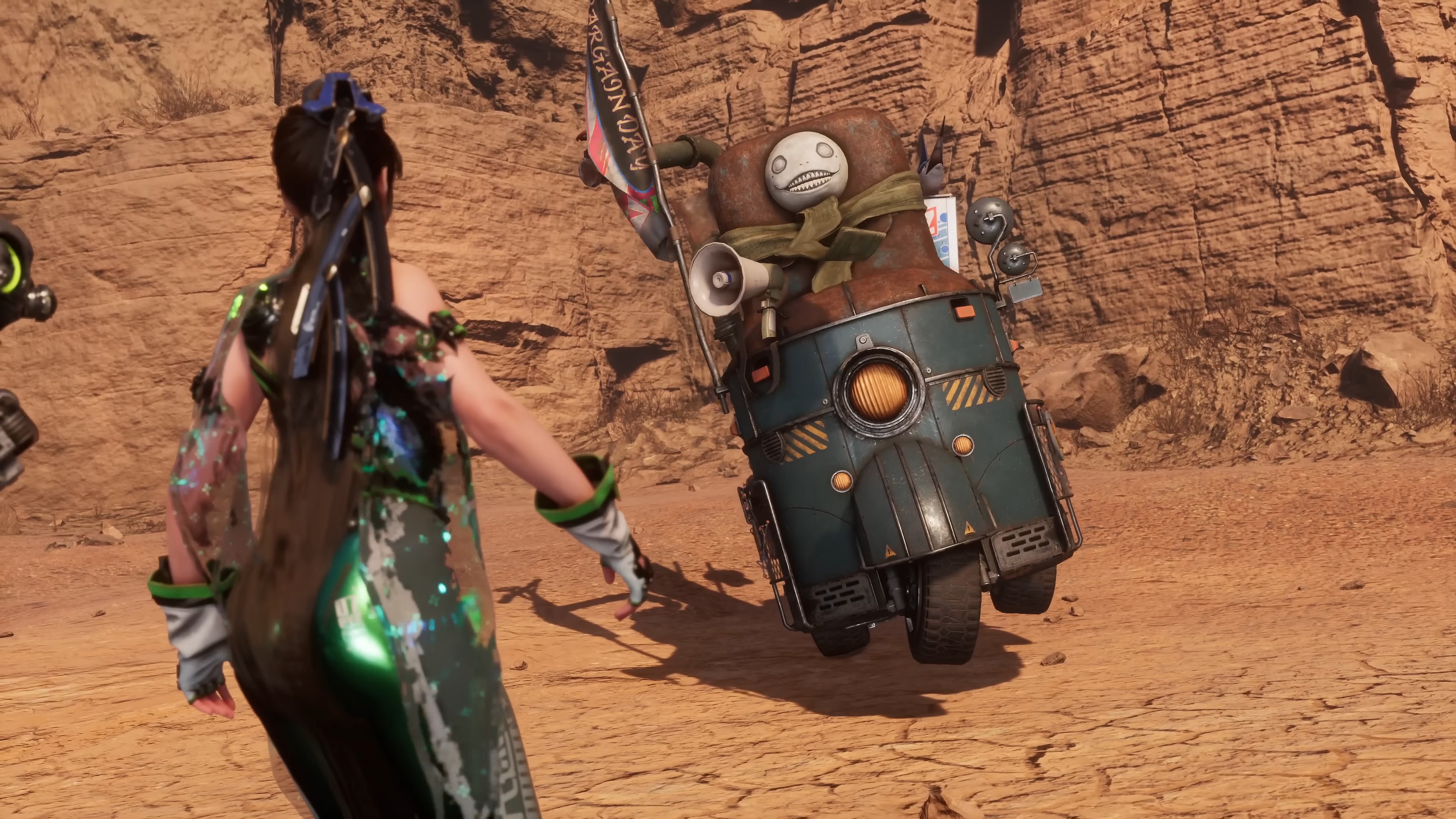 Eve (Asami Seto) makes the acquaintance of Emil (Mai Kadowaki) in Stellar Blade (2024), Shift Up