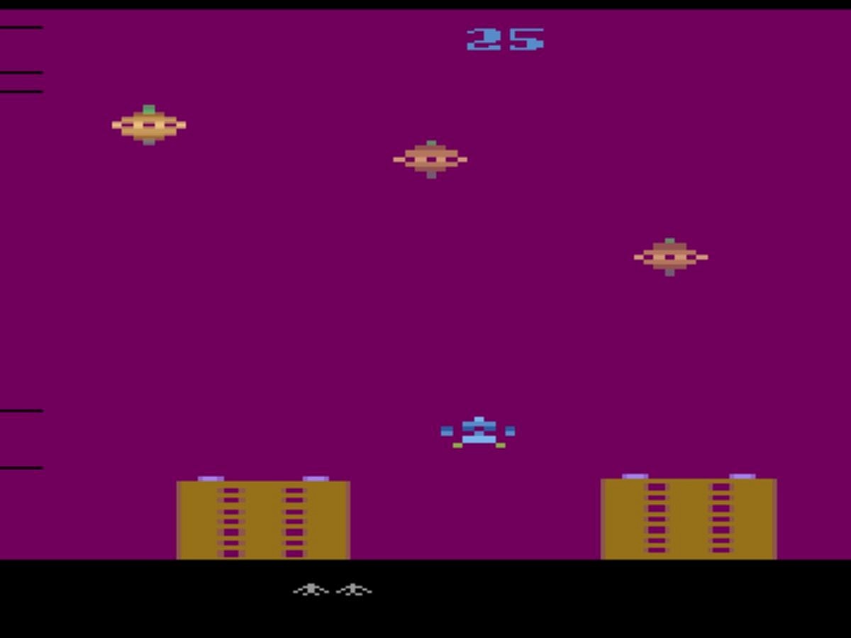 Air Raid Atari 2600 Ship Protecting Buildings Men-A-Vision Wiki Commons