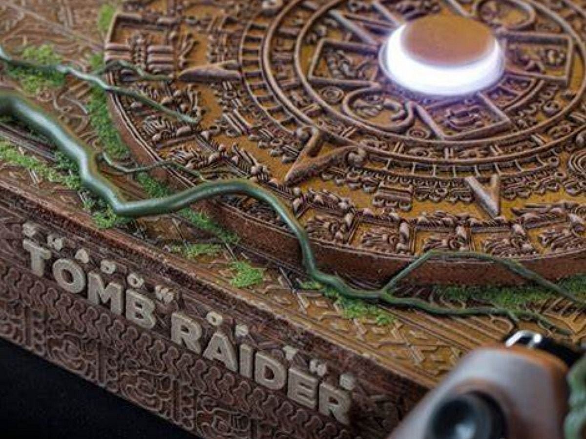 Close Up on Shadow of the Tomb Raider Special Edition Xbox One Console Google Commons