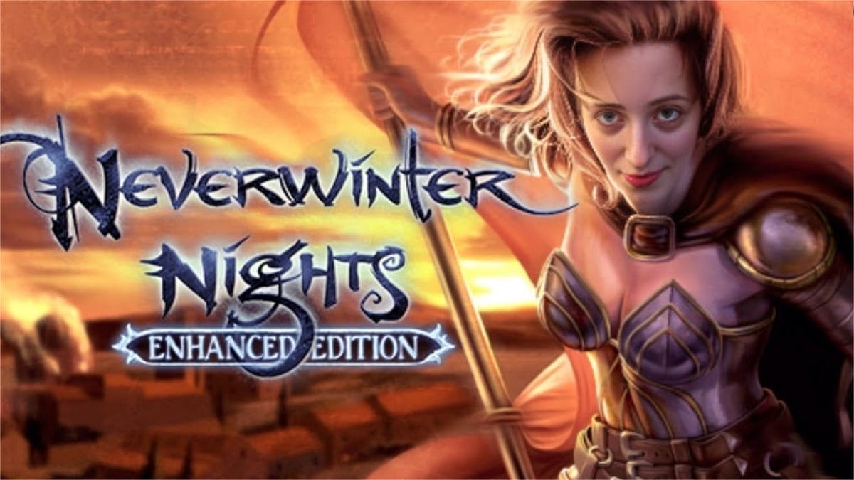 Neverwinter Nights (2002) Enhanced Edition cover, Bioware, Screenshot via Branca93Plays Youtube