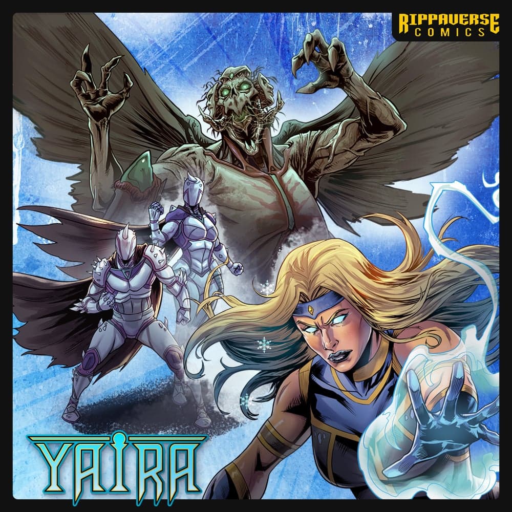 Yaira has her work cut out for her in Yaira Vol. 1 #1 (2024), Rippaverse. Words by The Soska Sisters, art by Débora Caritá.