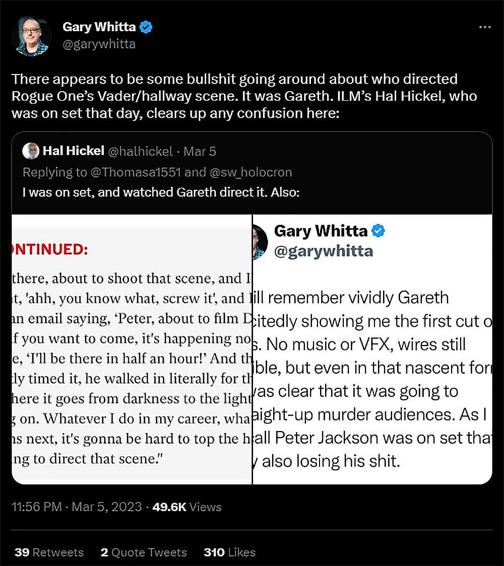 Gary Whitta sets the record straight regarding 'Rogue One' on his Twitter account