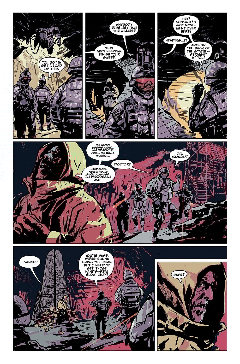 Interior artwork of episode 1 of 'The Saints.'