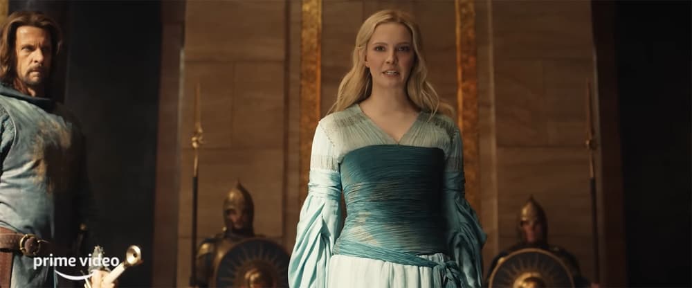 Galadriel as she appears in 'The Lord of the Rings: The Rings of Power' official trailer (2022).