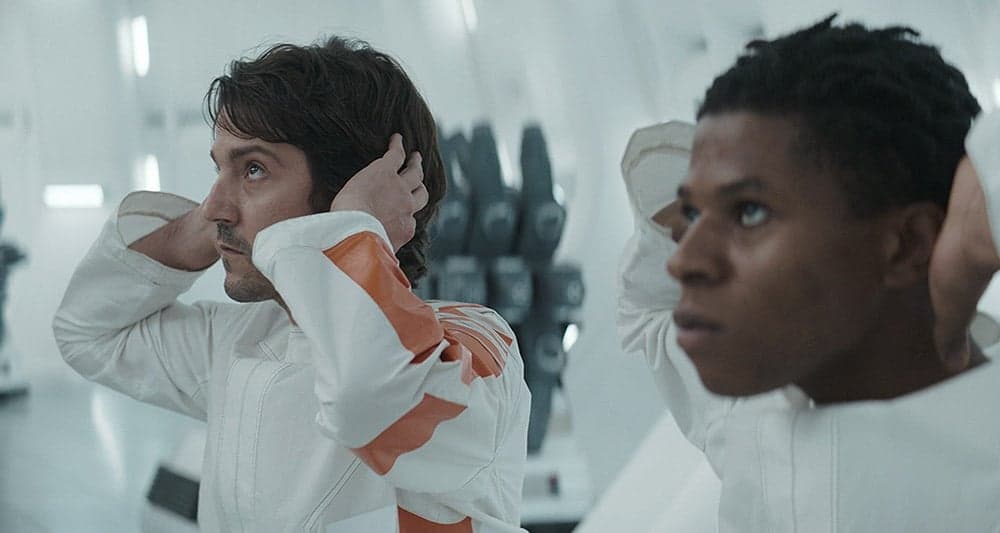 Cassian in an Imperial work prison in 'Star Wars: Andor' (2022), Disney+