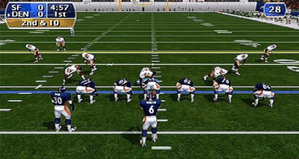 A shot of 'NFL2K' for the Sega Dreamcast, Visual Concepts