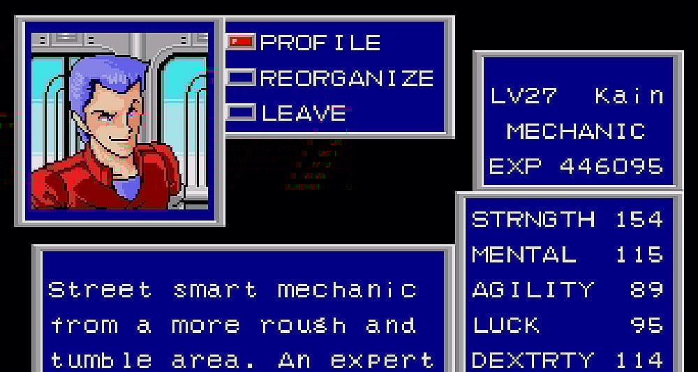 Kain greets the player in 'Phantasy Star II' (1990), Sega