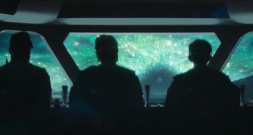 Cassian escapes during a celestial event in 'Star Wars: Andor' (2022), Disney+