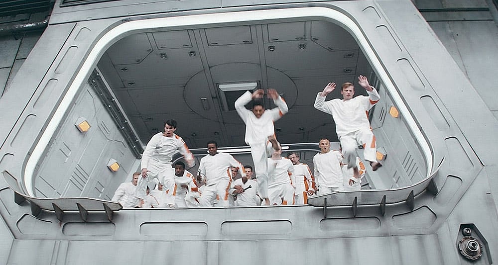 Prisoners leap to freedom in 'Star Wars: Andor' (2022), Disney+