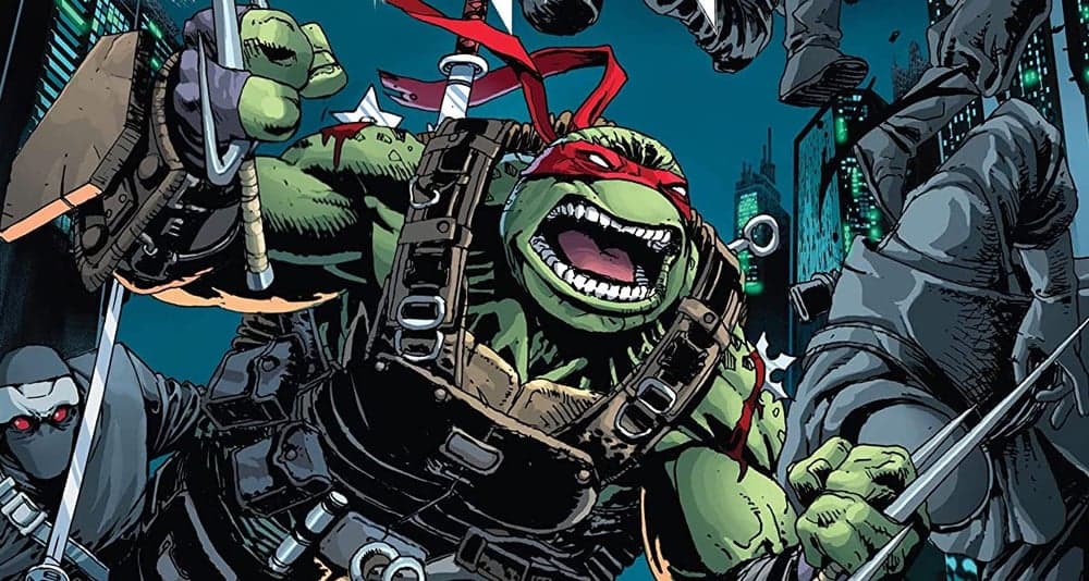 Raphael fighting ninjas in TMNT: The Last Ronin