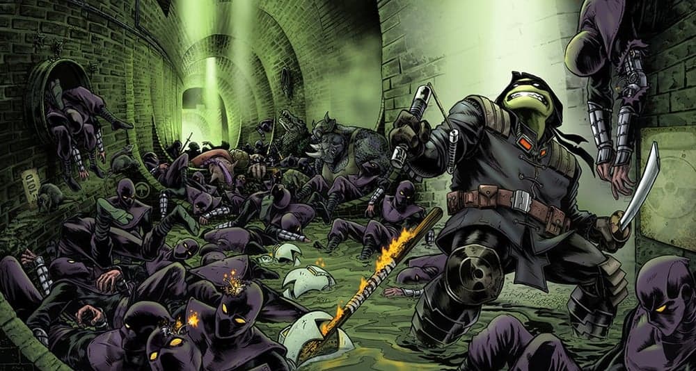 Wrap-around Mike Rooth art for TMNT - The Last Ronin