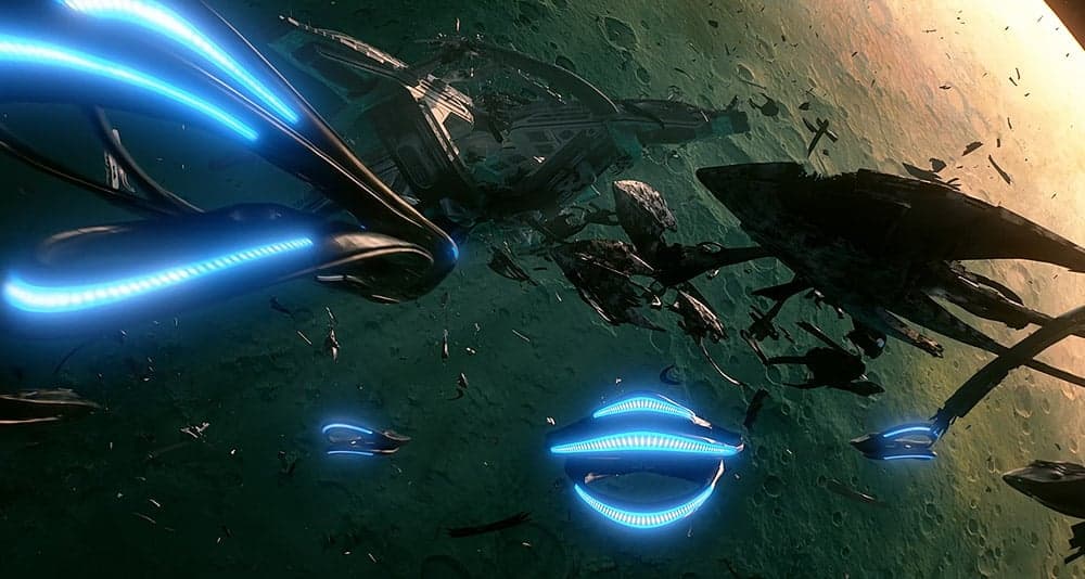 Union ships find space wreckage in The Orville