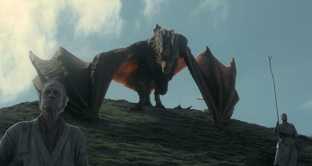 A Targaryen dragon at Aemma's funeral in House of the Dragon