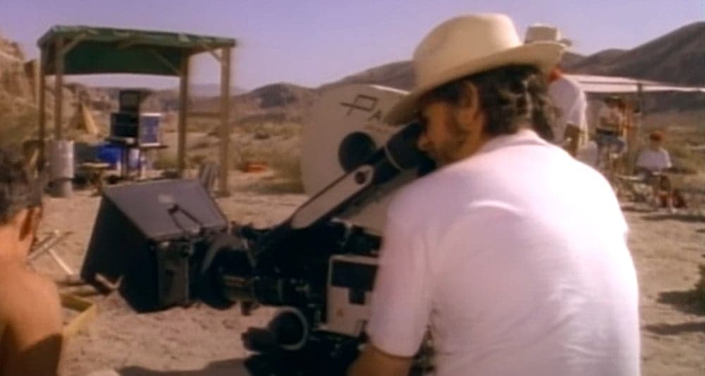 Steven Spielberg directing Jurassic Park