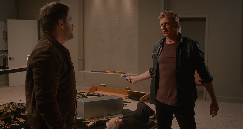 Mike Barnes and Johnny at Terry Silver's place in Cobra Kai, season 5