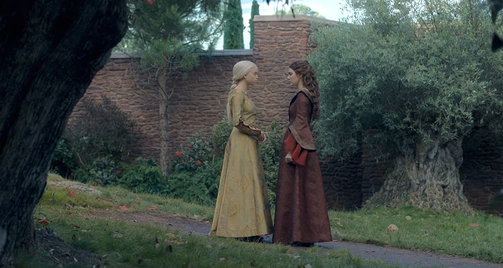 Queen Alicent confronts Princess Rhaenyra in House of the Dragon, HBO