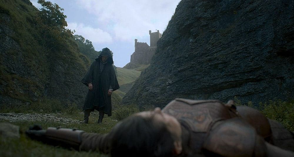 Daemon looks at the crippled body of his estranged wife in House of the Dragon, HBO