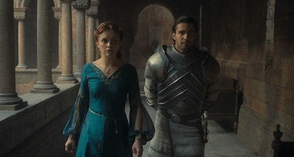 Queen Alicent and Ser Criston Cole in House of the Dragon, HBO