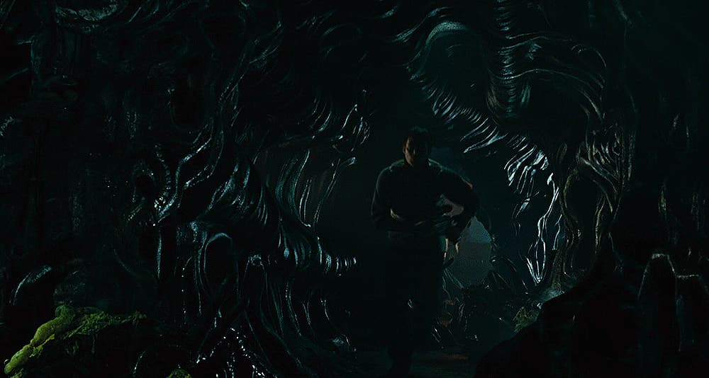 An alien hive built into a hospital in Aliens Vs. Predator: Requiem, 20th Century Fox