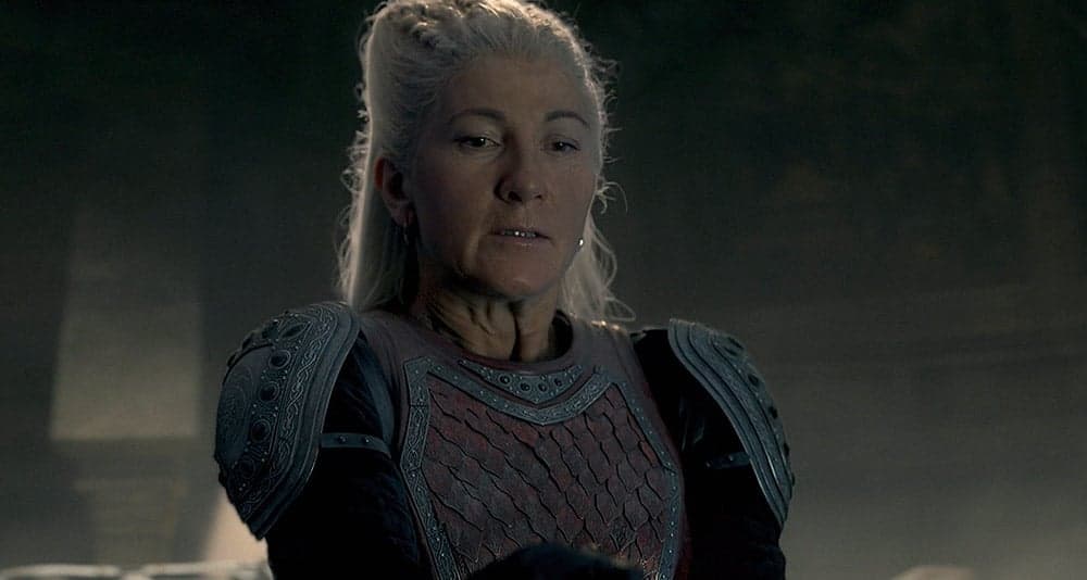 Rhaenys rides her dragon in 'House of the Dragon,' (2022) HBO
