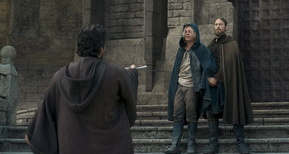 Ser Cole confronts Otto Hightower's guards in House of the Dragon, HBO