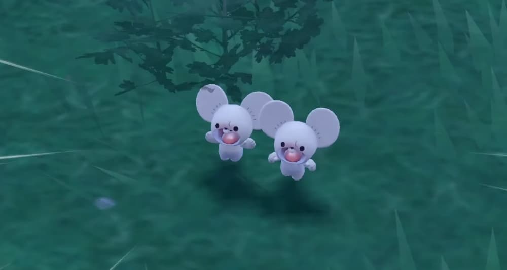 Tandemaus screams as the battle begins via Pokémon Scarlet & Violet (2022), Nintendo