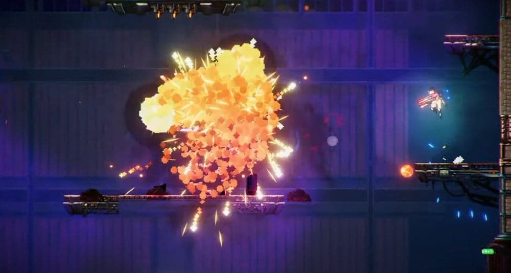 A player destroys an enemy unit in 'Black Future '88' (2019), Super Scary Snakes